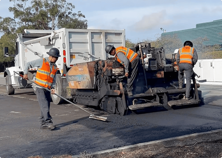 Calvac Paving asphalt and concrete work in San Jose
